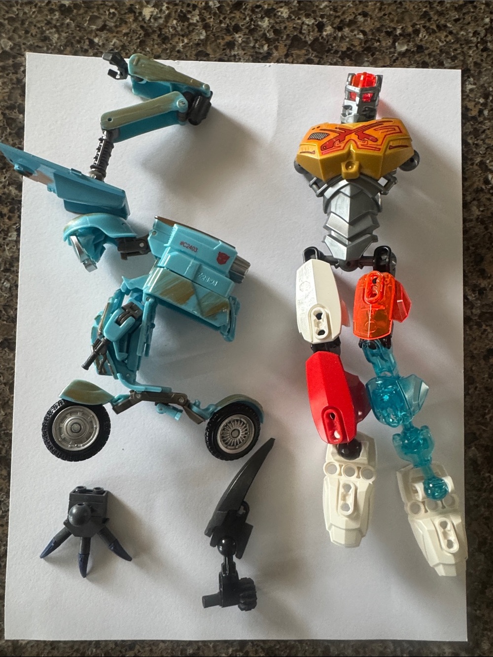 Assorted LEGO Hero Factory and Bionicle Parts